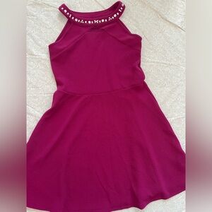 Childrens Place Girls Dress Size L 10/12 Jeweled Stretch Jacquard Elegant Halter